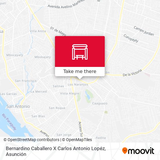 Bernardino Caballero X Carlos Antonio Lopéz map