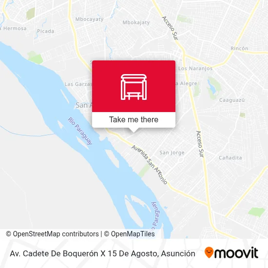 Mapa de Av. Cadete De Boquerón X 15 De Agosto