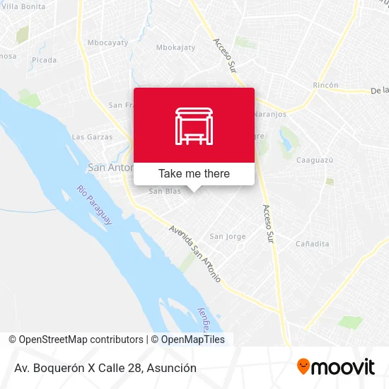 Av. Boquerón X Calle 28 map