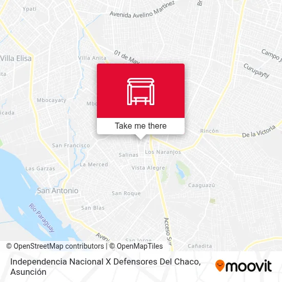 Independencia Nacional X Defensores Del Chaco map