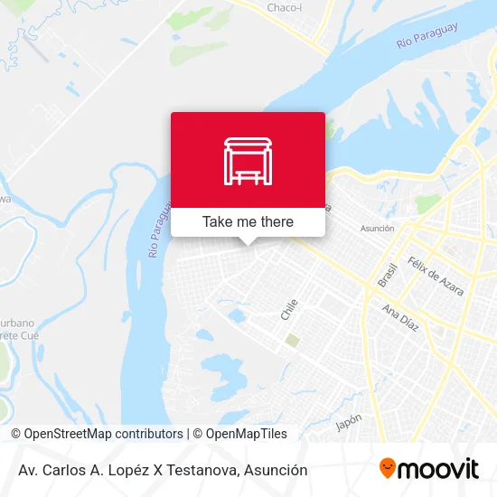 Mapa de Av. Carlos A. Lopéz X Testanova
