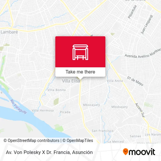 Av. Von Polesky X Dr. Francia map