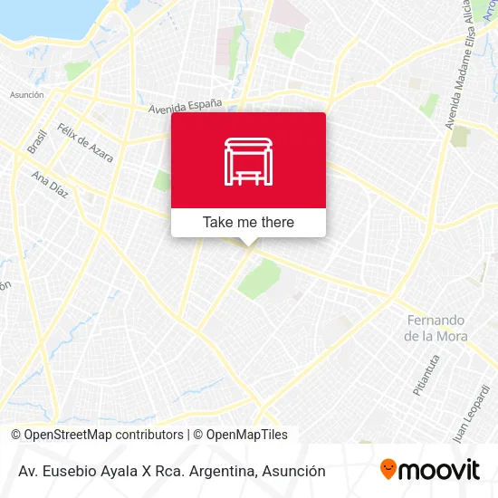 Av. Eusebio Ayala X Rca. Argentina map