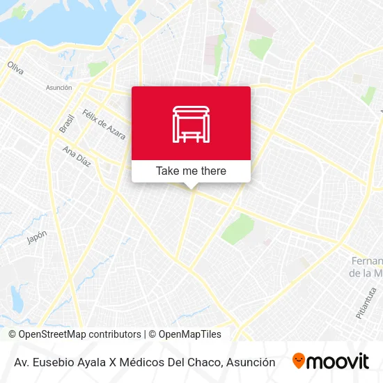 Av. Eusebio Ayala X Médicos Del Chaco map