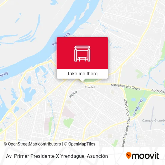Mapa de Av. Primer Presidente X Yrendague