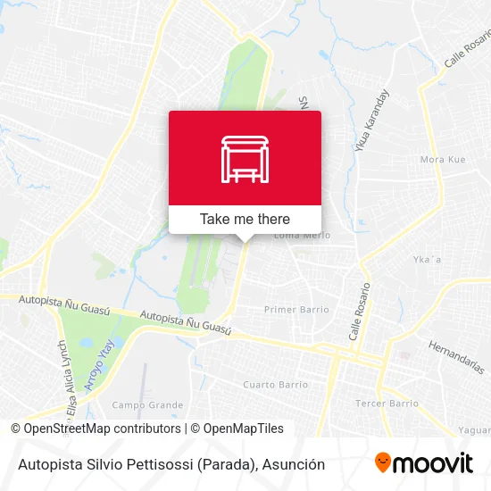 Autopista Silvio Pettisossi (Parada) map