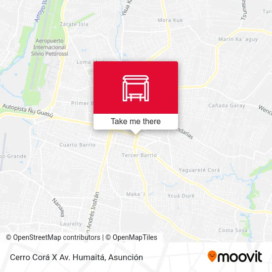 Mapa de Cerro Corá X Av. Humaitá