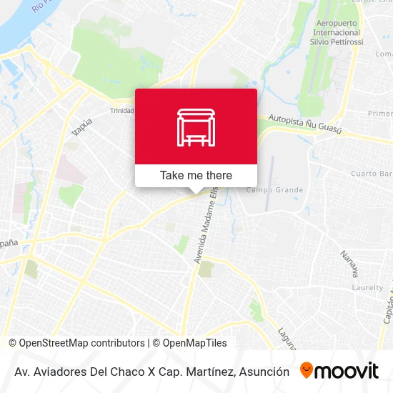Av. Aviadores Del Chaco X Cap. Martínez map