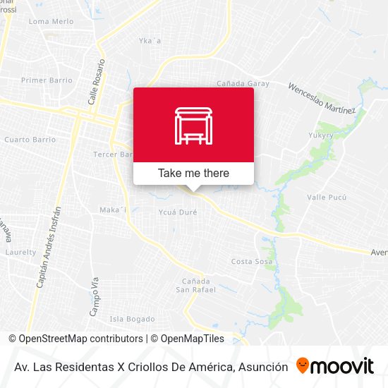 Mapa de Av. Las Residentas X Criollos De América