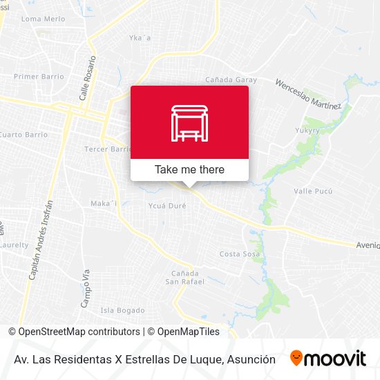 Mapa de Av. Las Residentas X Estrellas De Luque