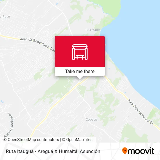 Mapa de Ruta Itauguá - Areguá X Humaitá