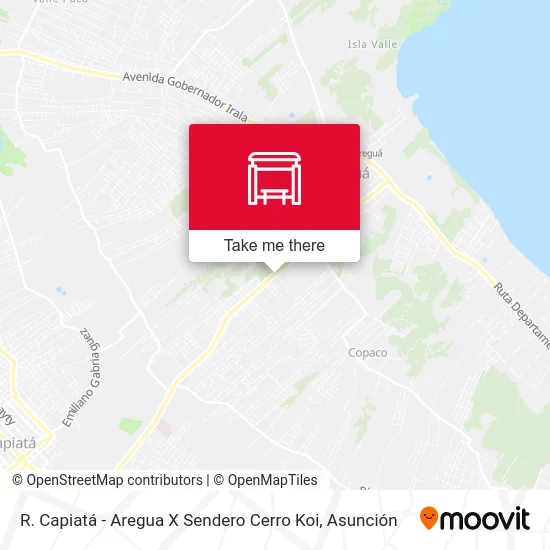 Mapa de R. Capiatá - Aregua X Sendero Cerro Koi