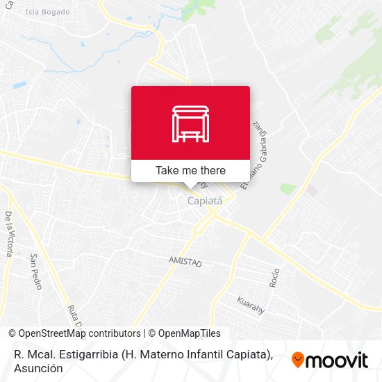 Mapa de R. Mcal. Estigarribia (H. Materno Infantil Capiata)