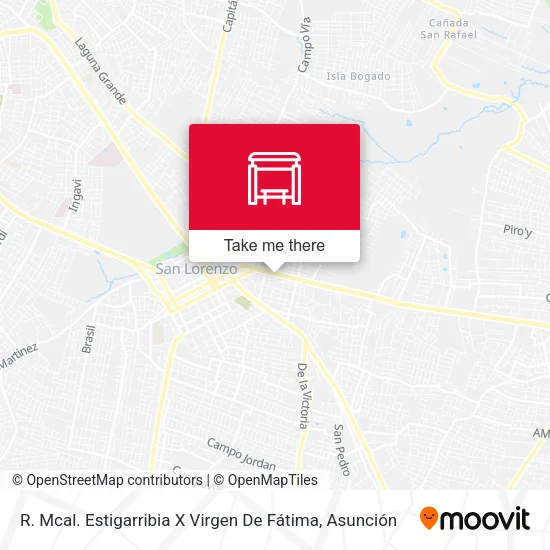 R. Mcal. Estigarribia X Virgen De Fátima map