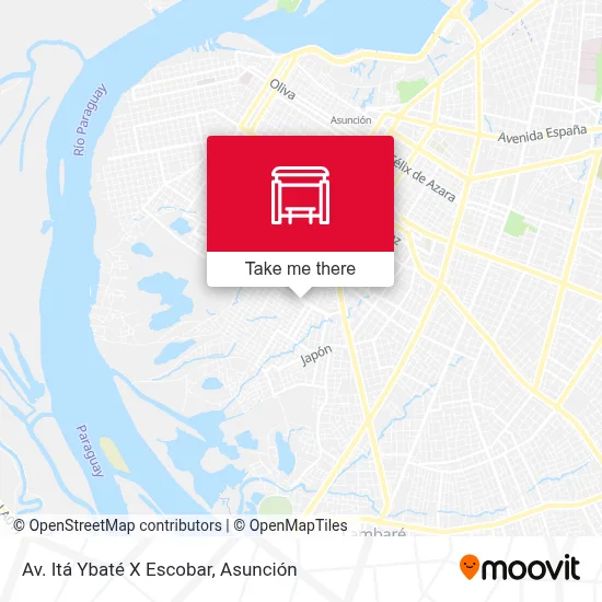 Mapa de Av. Itá Ybaté X Escobar