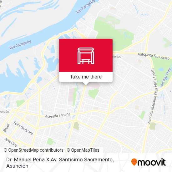 Mapa de Dr. Manuel Peña X Av. Santísimo Sacramento