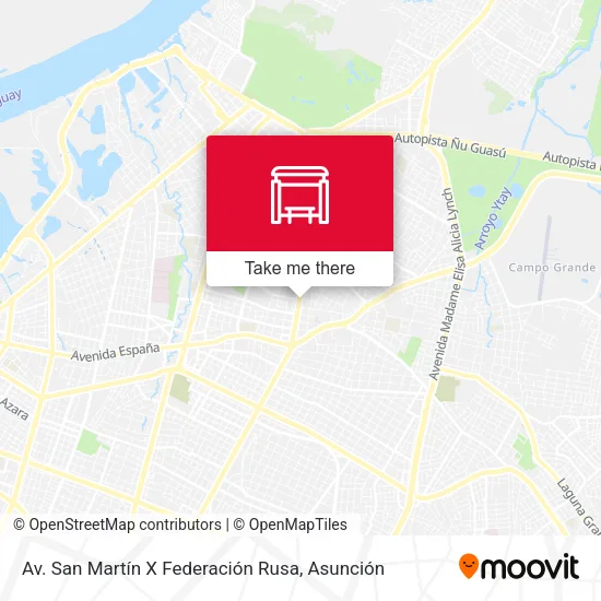 Av. San Martín X Federación Rusa map
