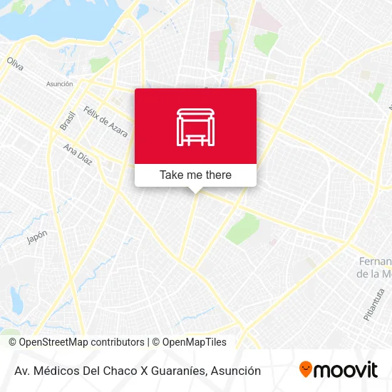 Mapa de Av. Médicos Del Chaco X Guaraníes