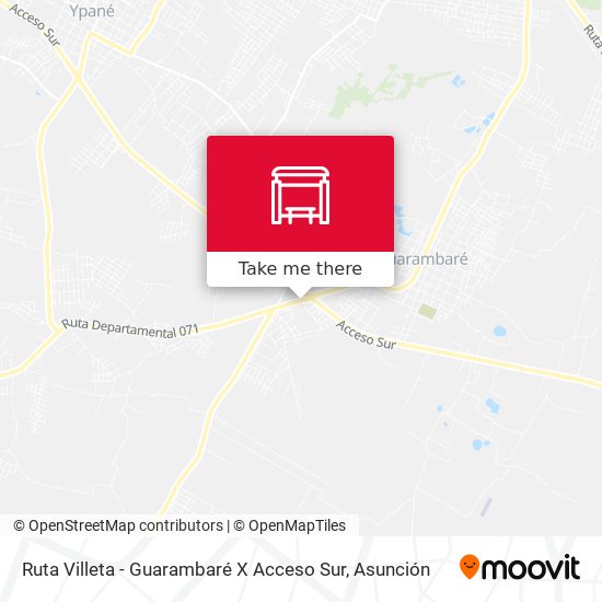 Ruta Villeta - Guarambaré X Acceso Sur map
