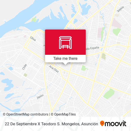 Mapa de 22 De Septiembre X Teodoro S. Mongelos