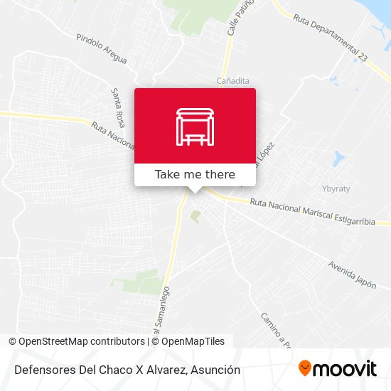 Mapa de Defensores Del Chaco X Alvarez