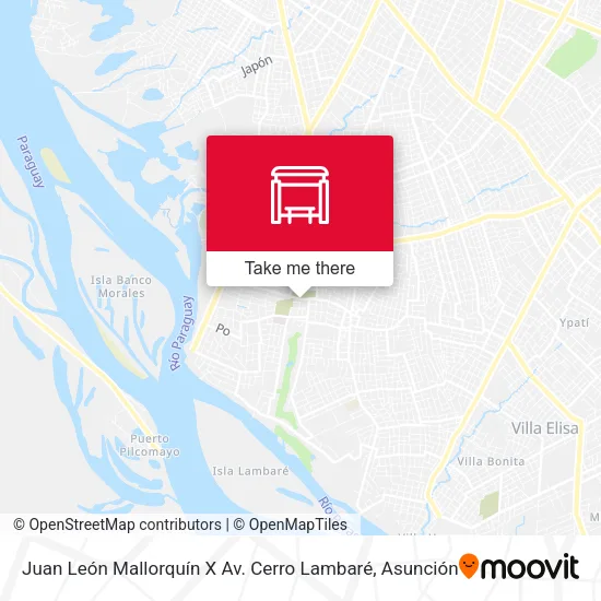 Mapa de Juan León Mallorquín X Av. Cerro Lambaré