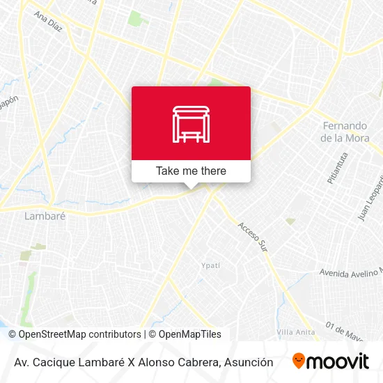 Av. Cacique Lambaré X Alonso Cabrera map