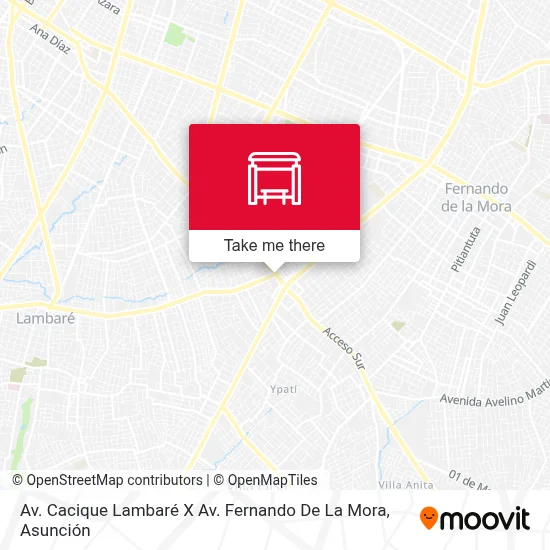Mapa de Av. Cacique Lambaré X Av. Fernando De La Mora