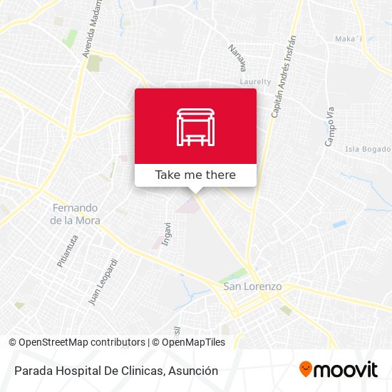 Mapa de Parada Hospital De Clinicas