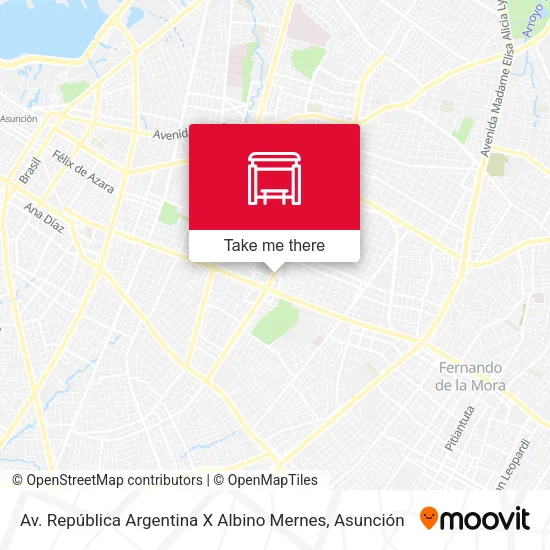 Mapa de Av. República Argentina X Albino Mernes