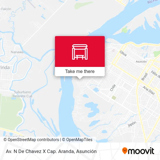 Av. N De Chavez X Cap. Aranda map