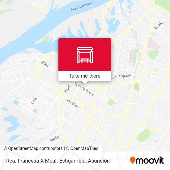 Mapa de Rca. Francesa X Mcal. Estigarribia