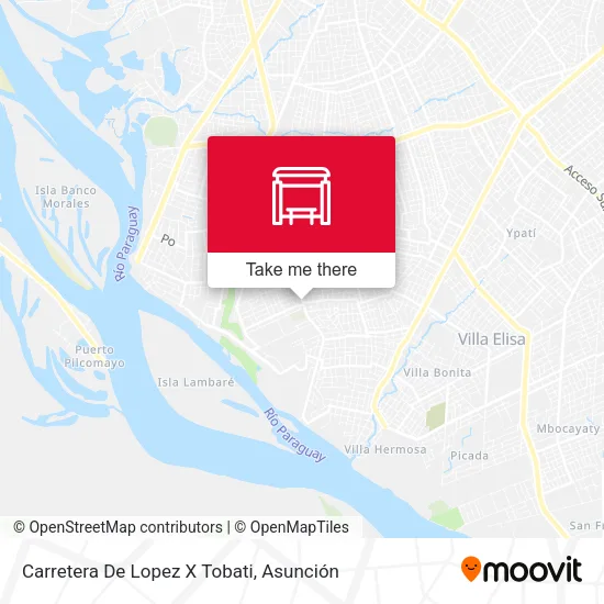 Mapa de Carretera De Lopez X Tobati
