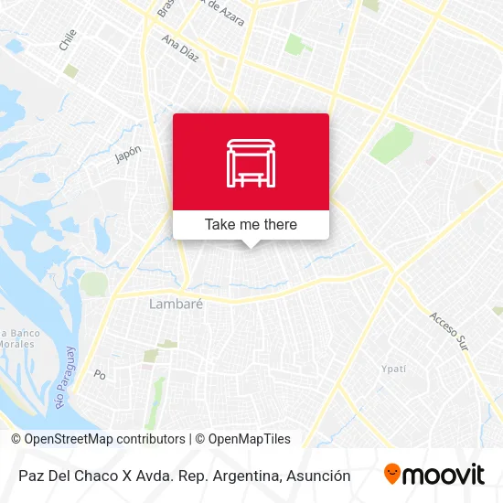 Mapa de Paz Del Chaco X Avda. Rep. Argentina