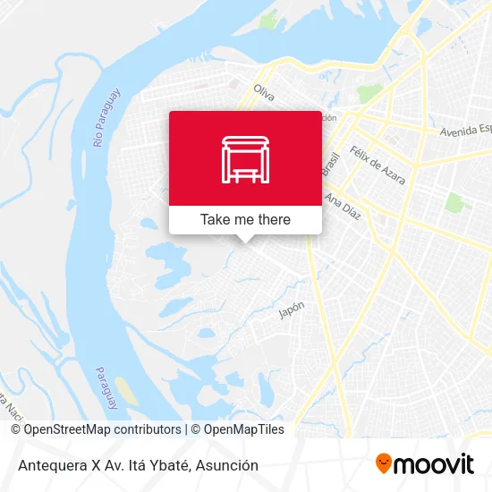 Mapa de Antequera X Av. Itá Ybaté