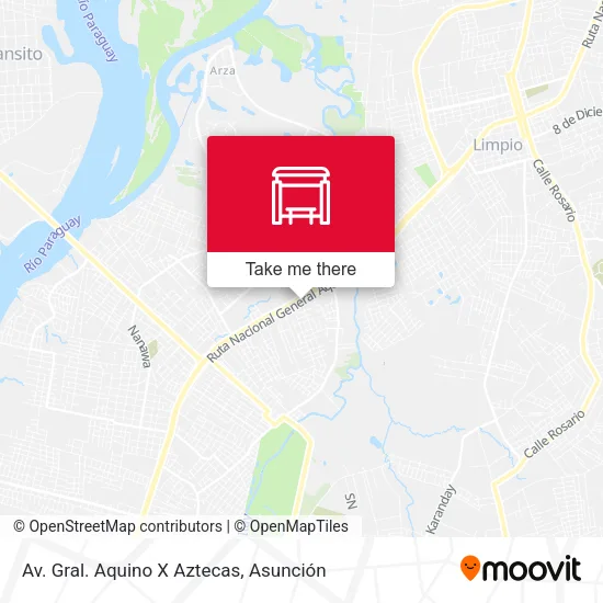Av. Gral. Aquino X Aztecas map