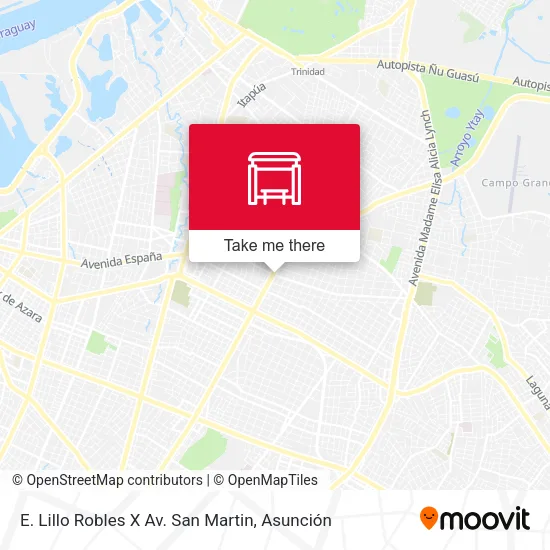 Mapa de E. Lillo Robles X Av. San Martin