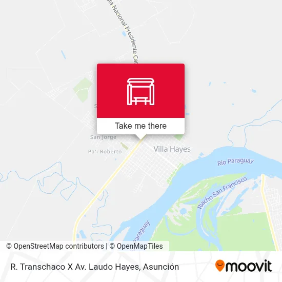 R. Transchaco X  Av. Laudo Hayes map