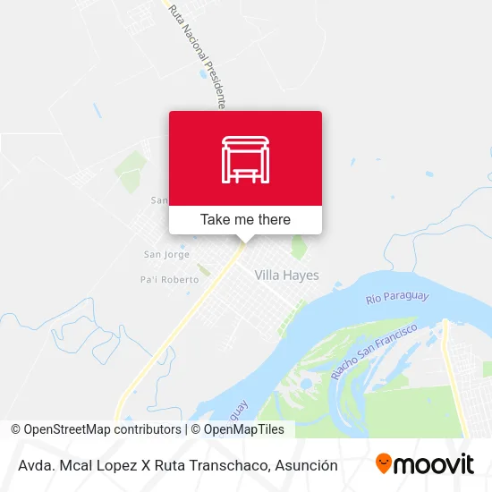 Mapa de Avda. Mcal Lopez X Ruta Transchaco