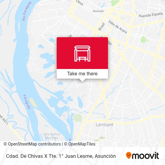 Mapa de Cdad. De Chivas X Tte. 1° Juan Lesme