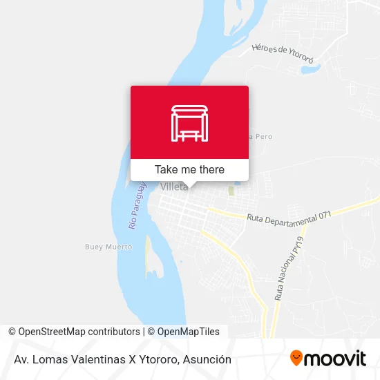 Av. Lomas Valentinas X Ytororo map