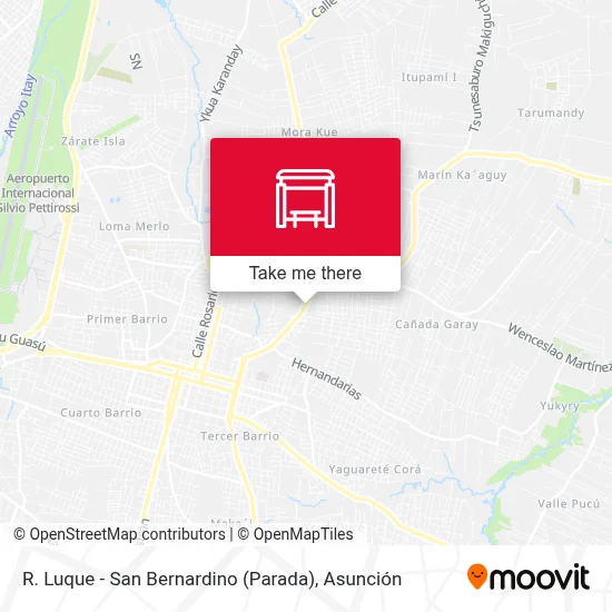 R. Luque - San Bernardino (Parada) map