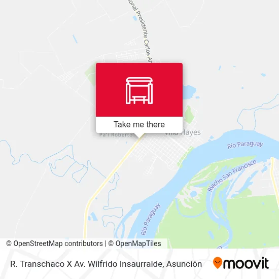 R. Transchaco X Av. Wilfrido Insaurralde map
