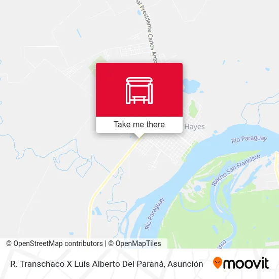 R. Transchaco X Luis Alberto Del Paraná map