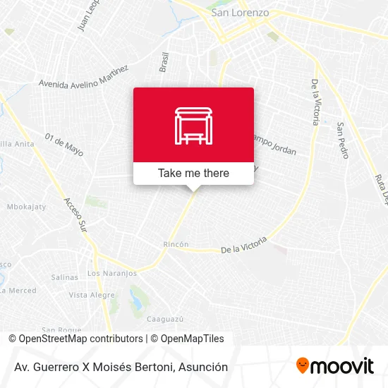 Mapa de Av. Guerrero X Moisés Bertoni