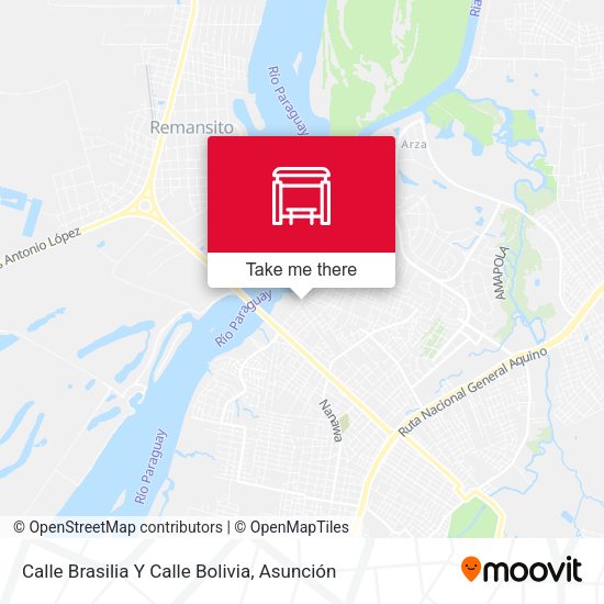 Mapa de Calle Brasilia Y Calle Bolivia