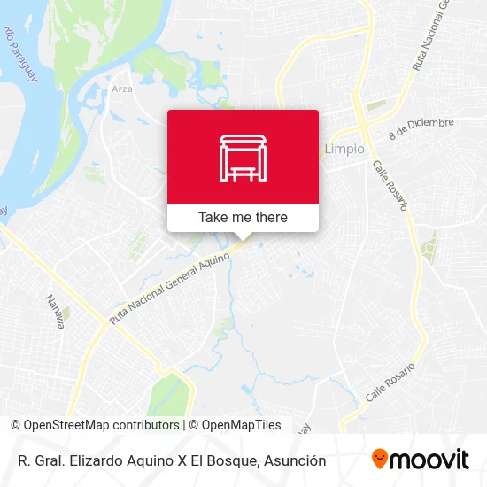R. Gral. Elizardo Aquino X El Bosque map