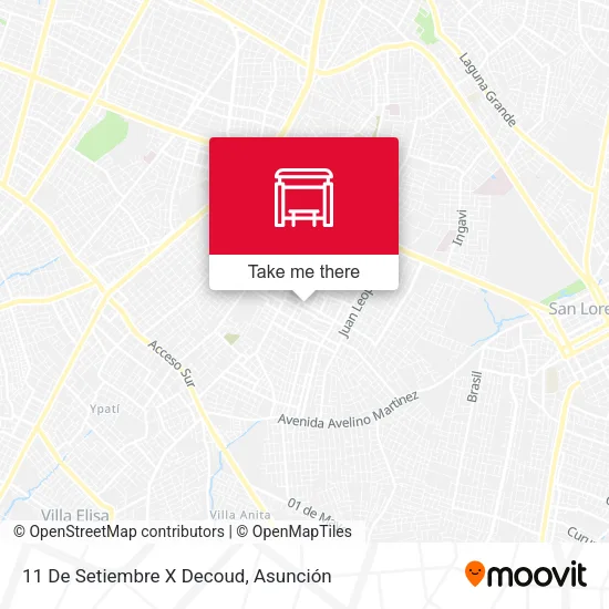 Mapa de 11 De Setiembre X Decoud