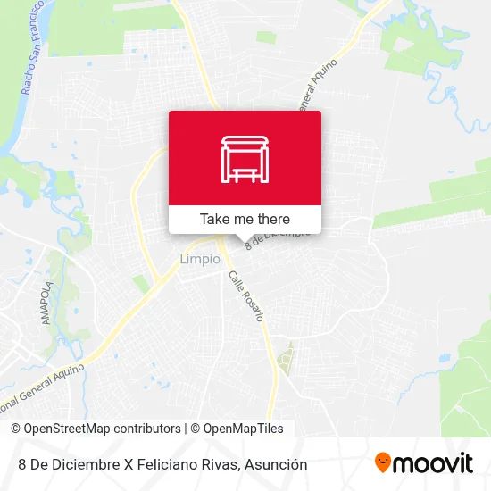 Mapa de 8 De Diciembre X Feliciano Rivas