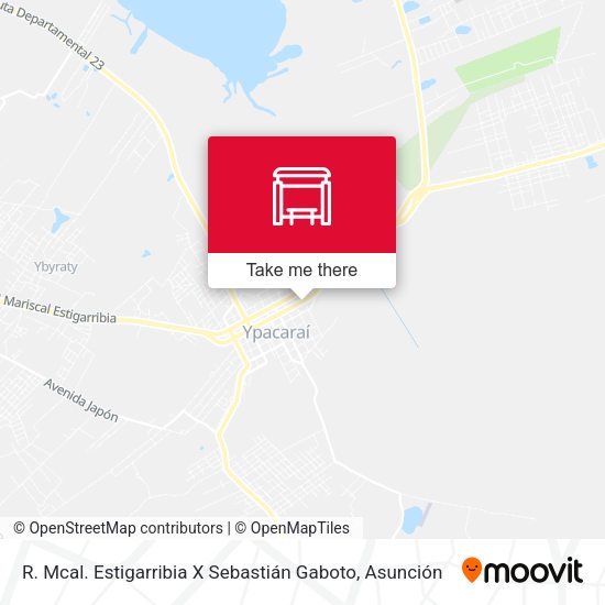 Mapa de R. Mcal. Estigarribia X Sebastián Gaboto